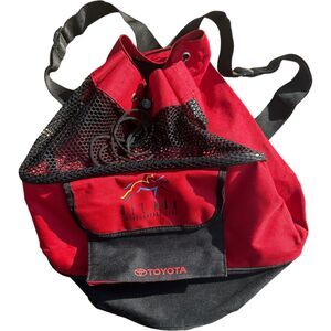 Del Mar Thoroughbred Club San Diego Horse Race Track Backpack Red Toyota Logo